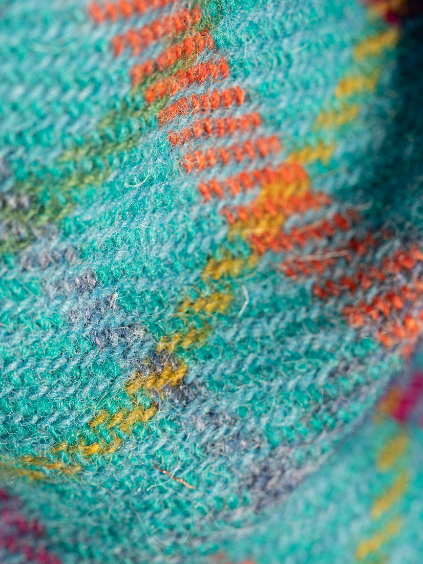 NEW turquoise multi coloured scarf